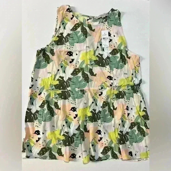 NWT Women’s Loft Sleeveless Blouse, Size S, Multi Color - Picture 1 of 2